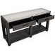 Plum Creek Ravenwood Black and White Rectangular Marble Top Sofa Table