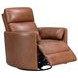 Radius Vintage Whiskey Leather Swivel Glider Power Recliner with USB Charging