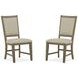 Paxton Place Baja Fog Upholstered Side Chair Set of 2
