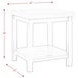 Caleb Espresso Rectangular Marble Top End Table