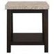 Caleb Espresso Rectangular Marble Top End Table