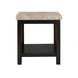 Caleb Espresso Rectangular Marble Top End Table