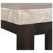 Caleb Espresso Rectangular Marble Top End Table