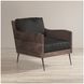Karma Slate Genuine Leather Accent Chair