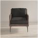 Karma Slate Genuine Leather Accent Chair