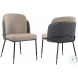 Karla Gloss Gray And Gold Extendable Dining Room Set  with Katherine Gray Side Chair Set of 2