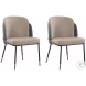 Karla Gloss Gray And Gold Extendable Dining Room Set  with Katherine Gray Side Chair Set of 2