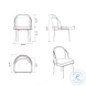 Karla Gloss Gray And Gold Extendable Dining Room Set  with Katherine Gray Side Chair Set of 2