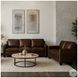 Kathleen Brown Leather 60" Loveseat with Nailhead Trim