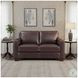 Kathleen Brown Leather 60" Loveseat with Nailhead Trim