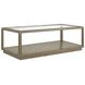 Glaze Quartz Rectangular Glass Top Cocktail Table