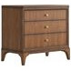Harbor Lakeside Sepia 3 Drawer Nightstand with USB Charging