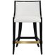 Keaton White and Black Performance Fabric Counter Height Stool