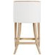 Keaton White and Brown Performance Fabric Counter Height Stool
