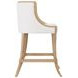 Keaton White and Brown Performance Fabric Counter Height Stool