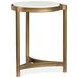 Cassidy Aged Brass and Volakas Classic Round Marble Top Accent Table