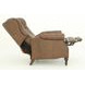 Kendall Oasis Walnut Leather Push Thru The Arms Recliner with Nailhead Trim