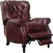 Kendall Shoreham Wine Leather Push Thru The Arms Recliner with Nailhead Trim