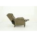 Kendall Oasis Olive Leather Push Thru The Arms Recliner with Nailhead Trim