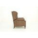 Kendall Oasis Walnut Leather Push Thru The Arms Recliner with Nailhead Trim