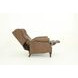Kendall Oasis Walnut Leather Push Thru The Arms Recliner with Nailhead Trim