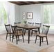 Kensington Black and Natural Rectangular Leg Dining Room Set
