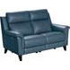 Kester Masen Bluegray Leather 63" Power Reclining Loveseat with Power Headrest and USB Charging