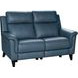 Kester Masen Bluegray Leather 63" Power Reclining Loveseat with Power Headrest and USB Charging