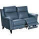 Kester Masen Bluegray Leather 63" Power Reclining Loveseat with Power Headrest and USB Charging