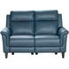 Kester Masen Bluegray Leather 63" Power Reclining Loveseat with Power Headrest and USB Charging