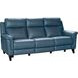 Kester Masen Bluegray Leather Power Reclining Living Room Set with Power Headrest and USB Charging
