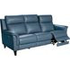 Kester Masen Bluegray Leather Power Reclining Living Room Set with Power Headrest and USB Charging