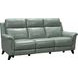 Kester Lorenzo Mint Leather 86" Power Reclining Sofa with Power Headrest and USB Charging