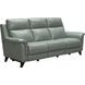 Kester Lorenzo Mint Leather 86" Power Reclining Sofa with Power Headrest and USB Charging
