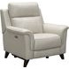 Kester Laurel Cream Leather Power Recliner with Power Headrest and USB Charging