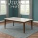 Essence White and Brown 70" Rectangular Marble Top Dining Table