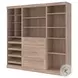 Pur Rustic Brown 86" Closet Organizer with Storage Cubbies