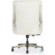 Solenne White Leather Swivel Tilt Executive Chair