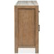 Foxrun Hollow Sierra Brown and White 4 Door Marble Top Sideboard