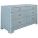 Kilmer Light Blue Matte Lacquer 6 Drawer Dresser
