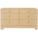 Kilmer Brown Natural Grasscloth 6 Drawer Dresser