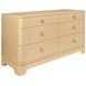 Kilmer Brown Natural Grasscloth 6 Drawer Dresser