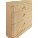 Kilmer Brown Natural Grasscloth 6 Drawer Dresser