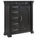 Paterson Black and Gray Upholstered Storage Bedroom Set with LED