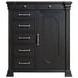 Paterson Black and Gray Upholstered Storage Bedroom Set with LED