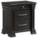 Paterson Black and Gray Upholstered Storage Bedroom Set with LED