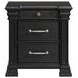 Paterson Black and Gray Upholstered Storage Bedroom Set with LED