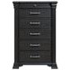 Paterson Black and Gray Upholstered Storage Bedroom Set with LED