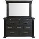 Paterson Black and Gray Upholstered Storage Bedroom Set with LED