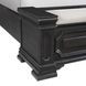 Paterson Black and Gray King Upholstered Storage Panel Bed with LED